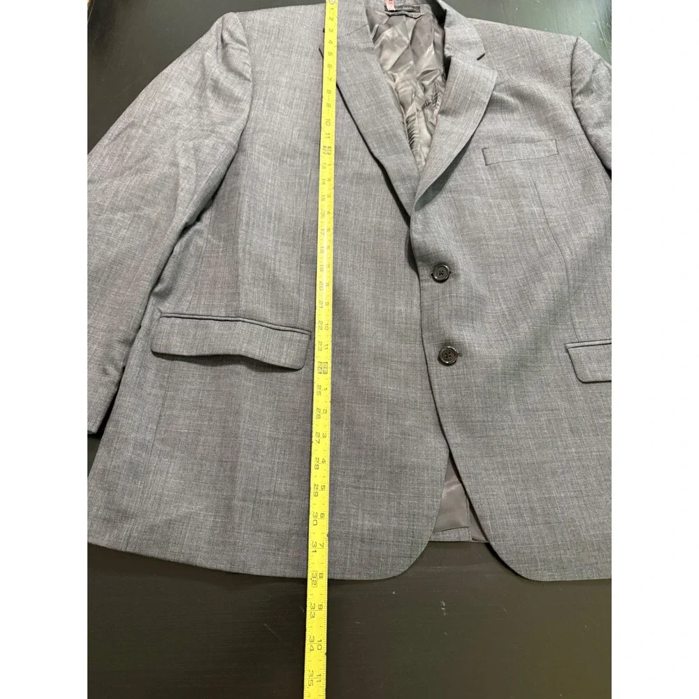 Lauren Ralph Lauren Mens Grey Two Button Blazer Sport Coat 48R